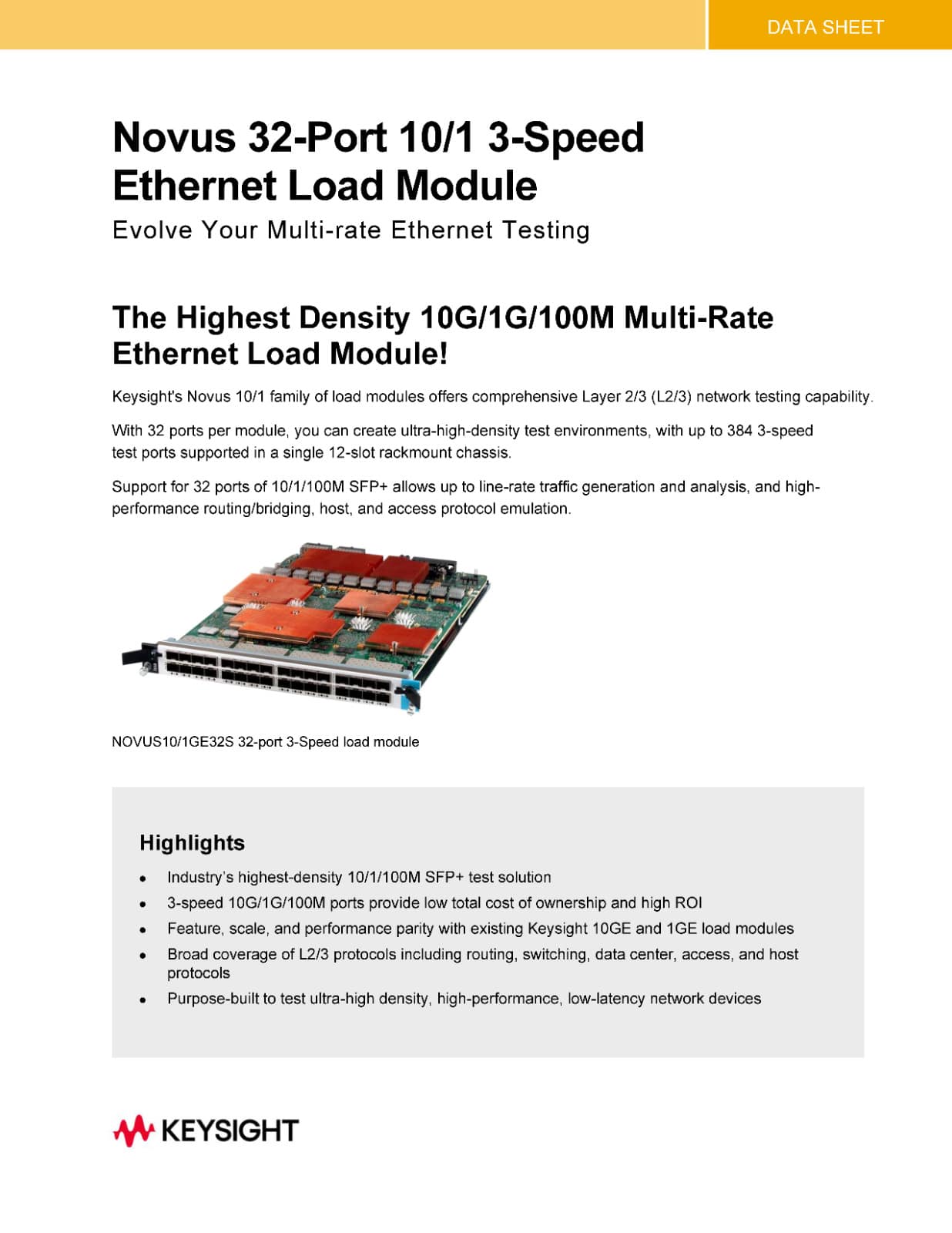 Ixia Module IXIA NOVUS 10/1GE32S 32-port 3-Speed Load Module - ZOMBIE COMPONENTS
